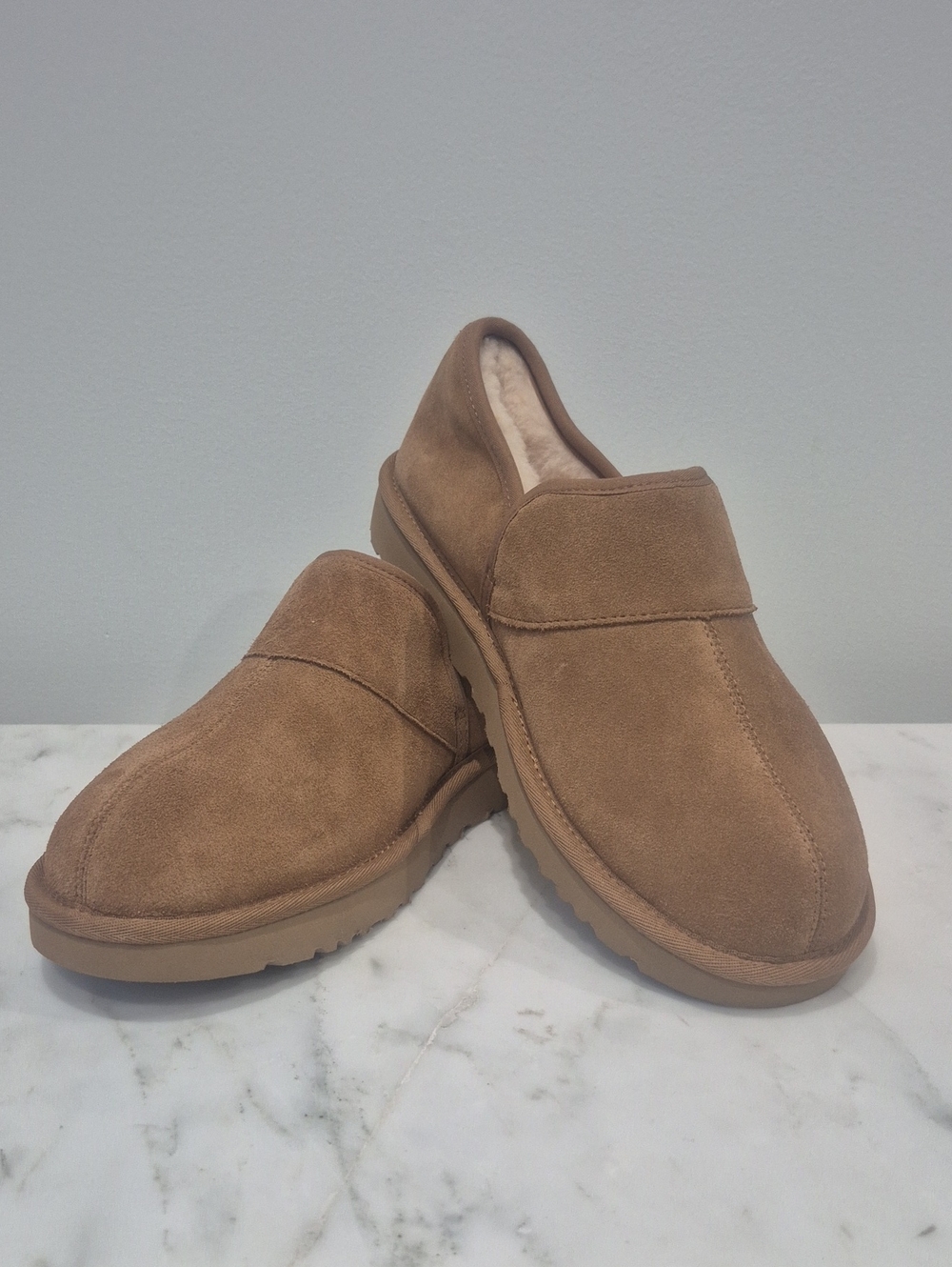 Men's Tan Suede Slip-On Casual Shoes. Size 9